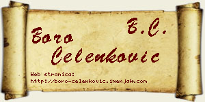 Boro Čelenković vizit kartica